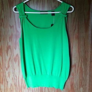 Sleeveless bow detail scoop neck Women Top XL NWT
